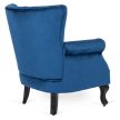MALLO Armchair Dark Blue Velvet Upholstery