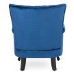 MALLO Armchair Dark Blue Velvet Upholstery