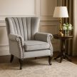 MALLO Armchair Grey Velvet Upholstery