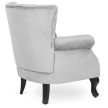 MALLO Armchair Grey Velvet Upholstery