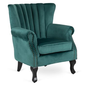 MALLO Armchair Green Velvet Upholstery