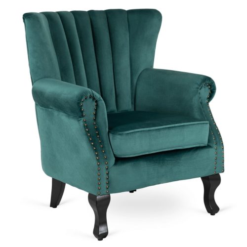 MALLO Armchair Green Velvet Upholstery