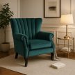 MALLO Armchair Green Velvet Upholstery
