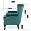 MALLO Armchair Green Velvet Upholstery