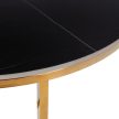 Keramický stôl čierny mramor matný / zlatá – MARINE