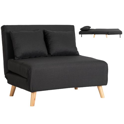 2-seater recliner armchair in black color - Marry 2