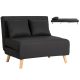 2-seater recliner armchair in black color - Marry 2