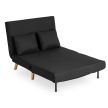 2-seater recliner armchair in black color - Marry 2