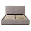 Posteľ 160x200 cm s úložným priestorom v sivej farbe s látkovým čalúnením – MARSYLIA
