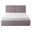 Posteľ 160x200 cm s úložným priestorom v sivej farbe s látkovým čalúnením – MARSYLIA