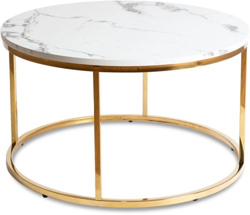 Asztal fehér márvány/arany színben CLIFF MAX