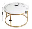 Asztal fehér márvány/arany színben CLIFF MAX
