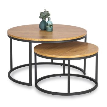 Dohányzóasztal szett DELIA MAX tölgy arany