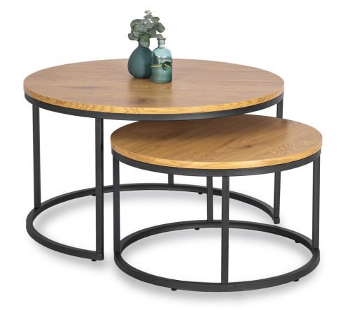 Dohányzóasztal szett DELIA MAX tölgy arany