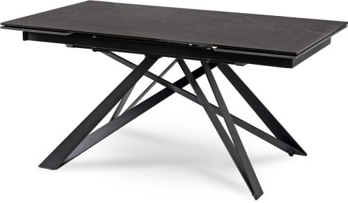 Kihúzható kerámia étkezőasztal 160–240 cm méretben, fekete márvány színben MAXIME