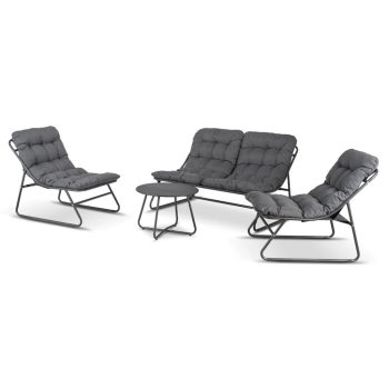 Záhradný nábytok set sivá – MEGARA