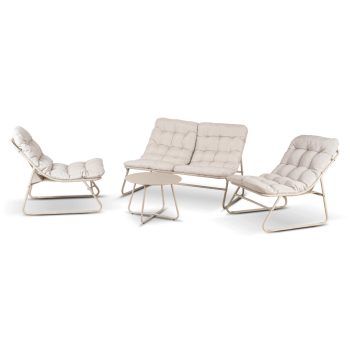 Záhradný nábytok set béžová – MEGARA