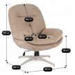Forgó pihenőfotel bézs színben - MESA
