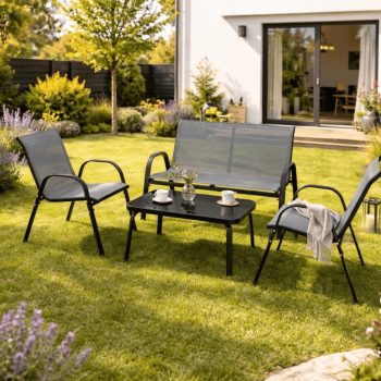 Kerti bútor szett szürke színben – MINNESOTA