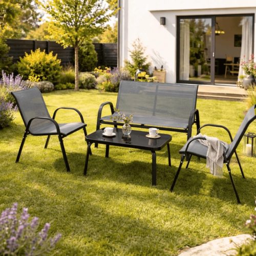Kerti bútor szett szürke színben – MINNESOTA