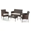 MISSISIPI Garden Furniture Set Brown/Beige