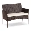 MISSISIPI Garden Furniture Set Brown/Beige