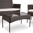 MISSISIPI Garden Furniture Set Brown/Beige