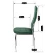 Szék zöld színben, bársony kárpittal. MOLLY
