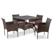 Záhradný nábytok set hnedá/béžová – MORADO