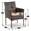 MORADO Garden Furniture Set Brown/Beige