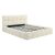 Posteľ 160x200 cm s úložným priestorom v krémovej farbe s velúrovým čalúnením – MURCJA