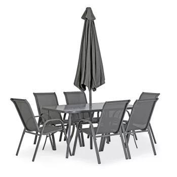 Outdoor Furniture Set Black NEBRASKA
