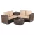 NEGRO Garden Furniture Set Brown/Beige