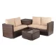 Záhradný nábytok set hnedá/béžová – NEGRO