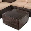 NEGRO Garden Furniture Set Brown/Beige