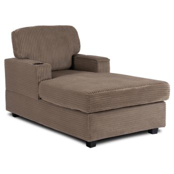 Beige Corduroy Lounge Armchair NEO