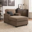 Beige Corduroy Lounge Armchair NEO