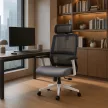 Forgószék ergonomikus kialakítással, szürke színben. NICKI