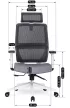 Forgószék ergonomikus kialakítással, szürke színben. NICKI