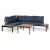 Garden furniture set in dark blue/black finish - Norman