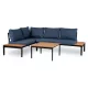 Garden furniture set in dark blue/black finish - Norman