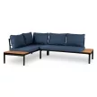 Garden furniture set in dark blue/black finish - Norman