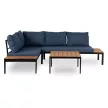 Garden furniture set in dark blue/black finish - Norman