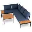 Garden furniture set in dark blue/black finish - Norman