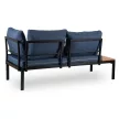 Garden furniture set in dark blue/black finish - Norman