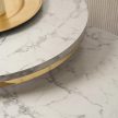 Dohányzóasztal szett márvány hatású felülettel arany kivitelben – OLIS