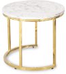 Dohányzóasztal szett márvány hatású felülettel arany kivitelben – OLIS
