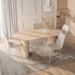 Kihúzható étkezőasztal 90–220 cm méretben, travertin színben OVAL