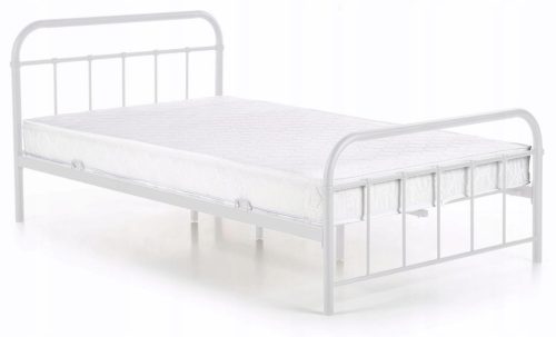 Fém ágy 120x200 cm méretben, fehér színben PABLO
