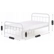 Fém ágy 120x200 cm méretben, fehér színben PABLO